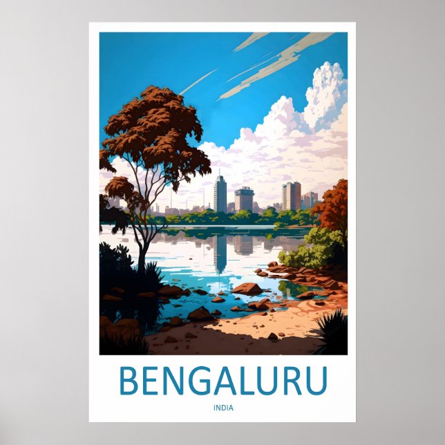 Arte de Parede de Viagem de Bengaluru Impressão de (Frente)
