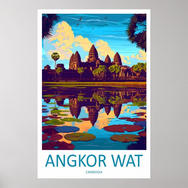 Arte de Parede de Viagem em Angkor Wat Impressão A (Frente)