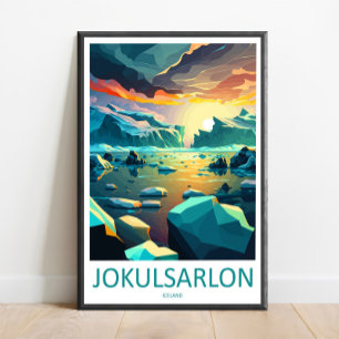 Arte de Parede de Viagem Jokulsarlon Impressão Jok