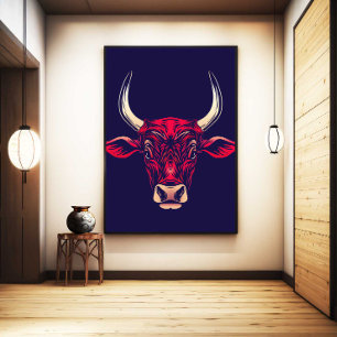 Arte de Parede do Boi do Zodíaco Chinês Decoração 