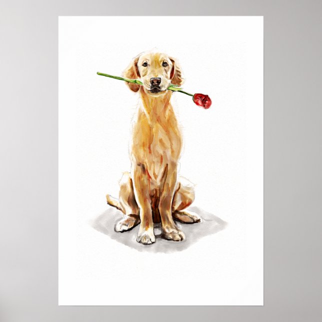 Arte de Parede do Golden Retriever – Impressão de  (Frente)