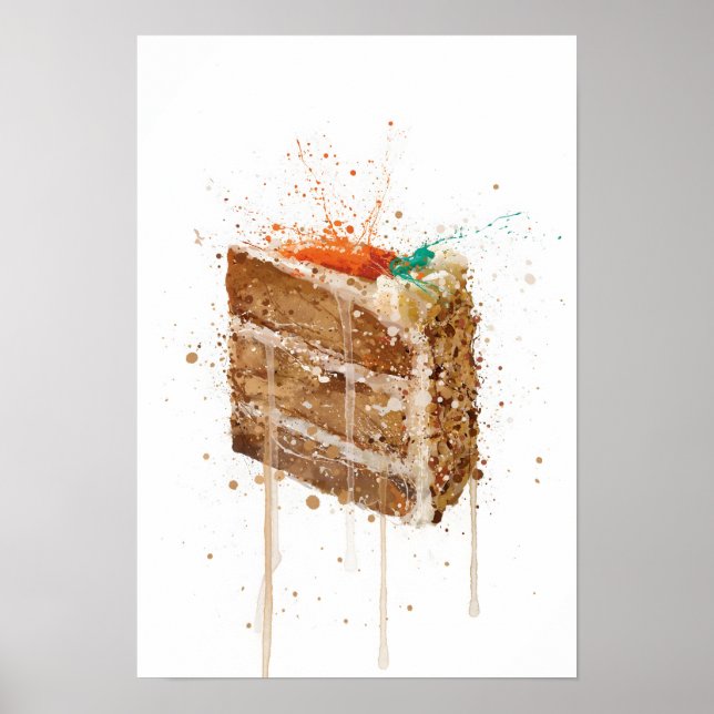Arte de Parede em Impressão 'Bolo de Cenoura'  (Frente)