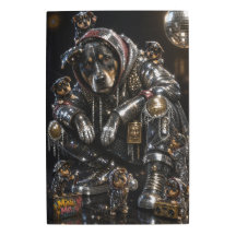 Arte de Parede em Metal de Cachorro Disco Moderno