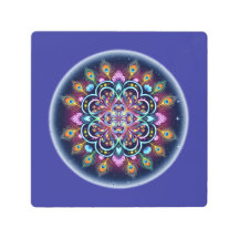 Arte de Parede em Metal Mandala Cósmica