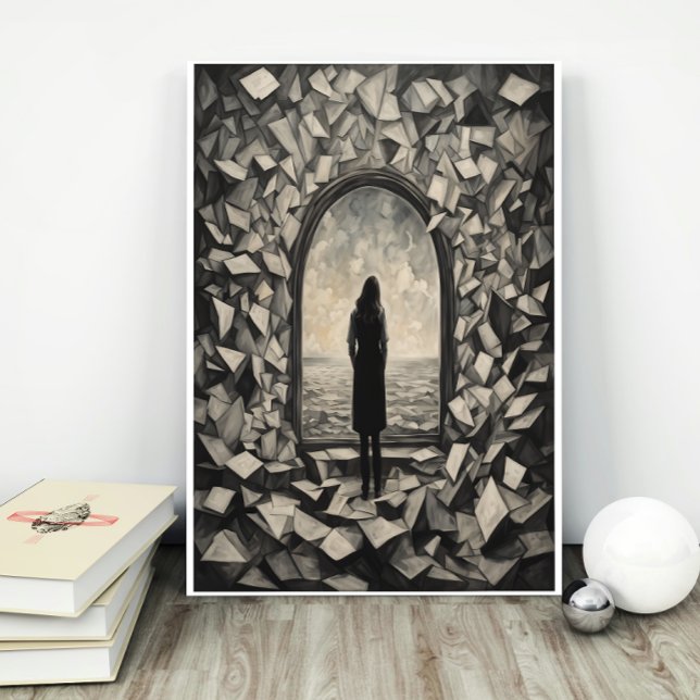Arte de Parede em Poster de Papéis Flutuantes Mono (Criador carregado)