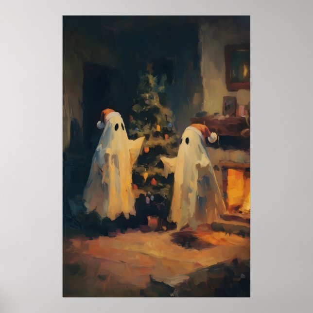 Arte de Parede Fantasma de Natal Impressão de Féri (Frente)