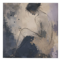 Arte de Parede Figura Abstrata Peso do Pensamento