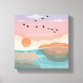 Arte de Parede Gradiente Sunset | Canvas estudada