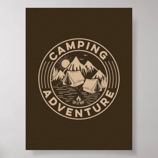 Arte de Parede Limpa Poster | acampamento (Selo Vi (Frente)