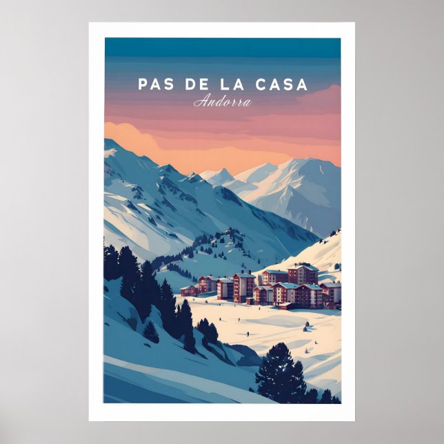 Arte de Parede Pas de la Casa Andorra Impressão de (Frente)