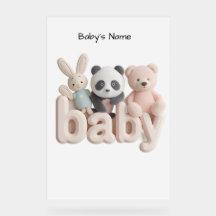 Arte de Parede Personalizada com Nome do Bebê – De