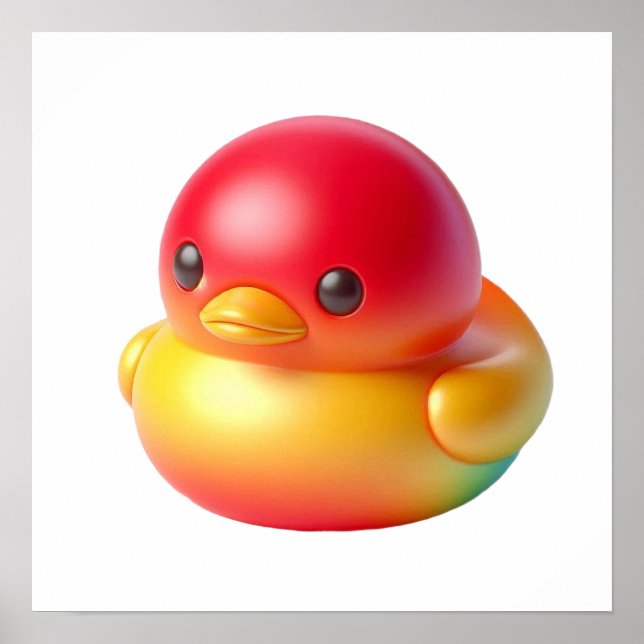 Arte de Parede Poster Boneca Menino Pato Fofo para (Frente)