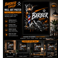 Arte de Parede Poster para Barbearia