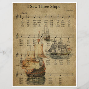 Arte de Partitura - Eu Vi Três Navios