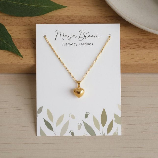 Arte de Pegadas de Folhagem Verde Neutra (Footsteps Foliage Art)