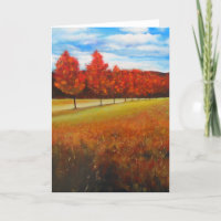 Arte de Pintura em Acrírio de outono | Cartões Sau
