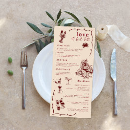 Arte de Portas Retro Whimsical | Menu Casamento