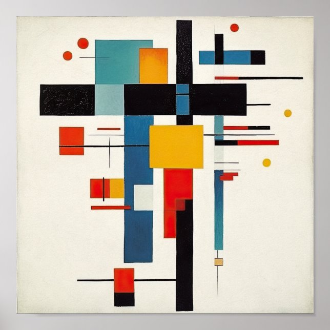 Arte de Poster Cruz Suprematista (Frente)