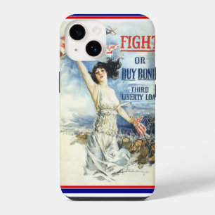 Arte de pôster da mulher patriótica vintage com a