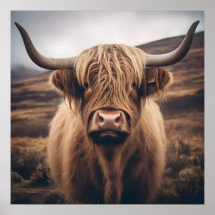 Arte de poster das vacas modernas e emotivas, impr