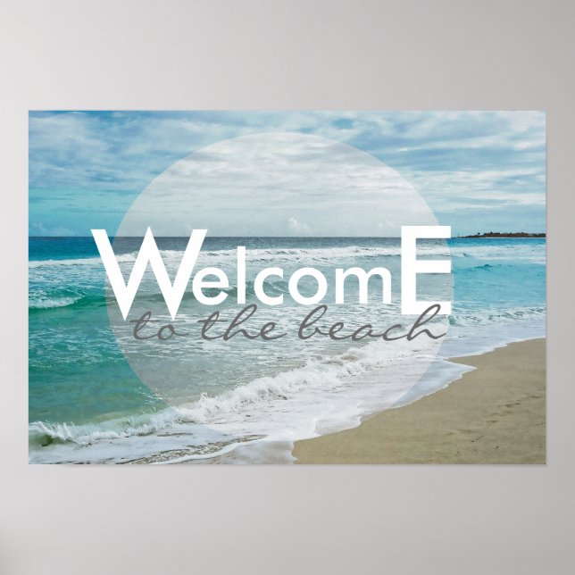 arte de poster de boas-vindas da casa de praia (Frente)
