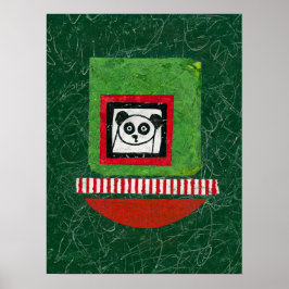 Arte de Poster de Muro Não Preparada Panda