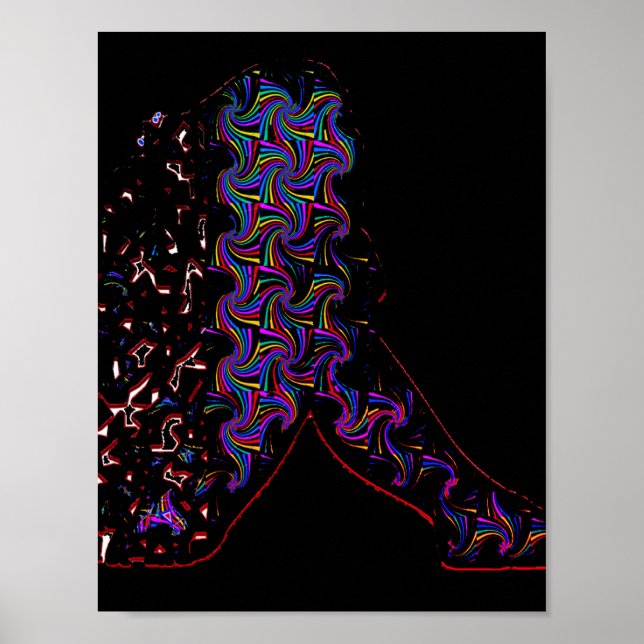 Arte de Poster de Parede de Uma Garota em Angústia (Frente)