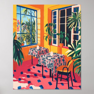 Arte de Poster de Parede Interior Estilizada na Zo