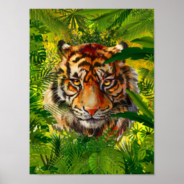Arte de Poster de Tigre da Selva Realista - Tigre