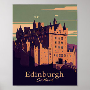 Arte de Poster vintage Minimalista de Edimburgo