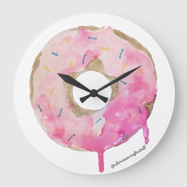 Arte de Relógio de Parede de Drives de rosquinha (Frente)