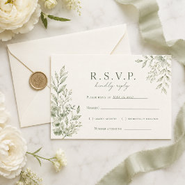 Arte de Resposta Personalizada de Casamento Botâni