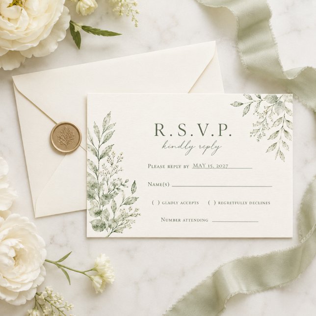 Arte de Resposta Personalizada de Casamento Botâni (Criador carregado)