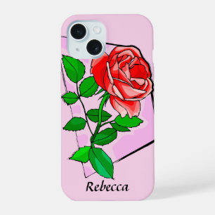Arte de rosa vermelha única personalizada