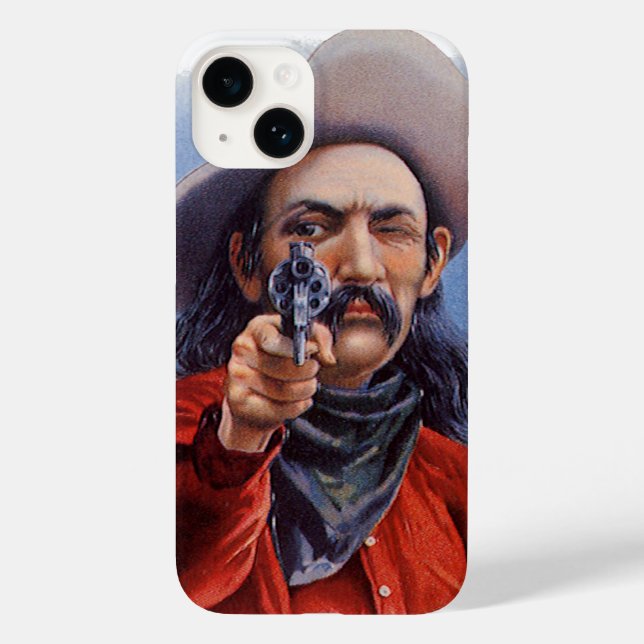 Arte de Rótulo de Charuto Antigo, Cowboy Acerta o  (Verso)