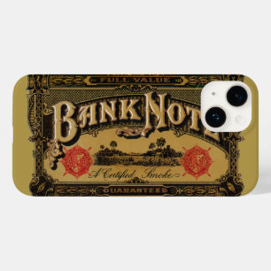 Arte de rótulo de charuto vintage, nota de banco f