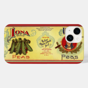Arte de rótulo de lata de legumes vintage, Ervilha