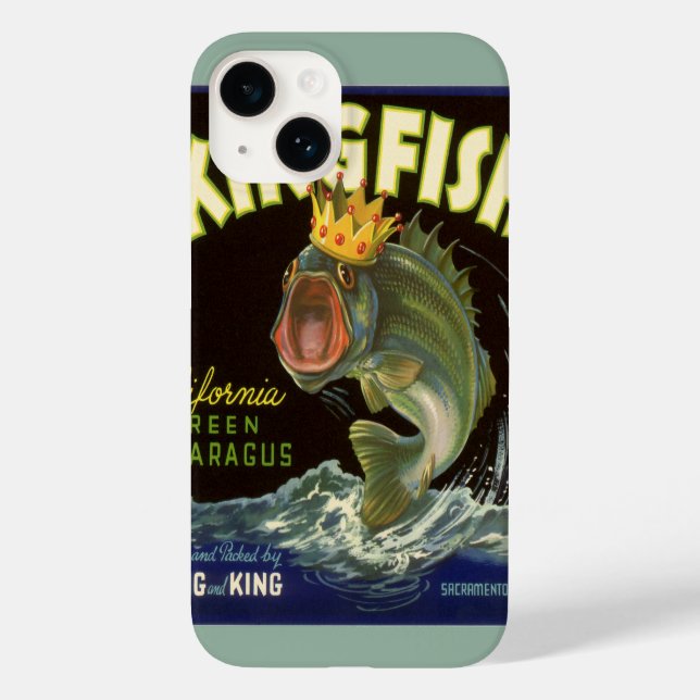 Arte de rótulo de lata de produto vintage, Kingfis (Verso)