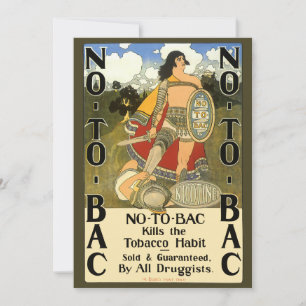 Arte de rótulo de produto vintage, não ao tabaco, 
