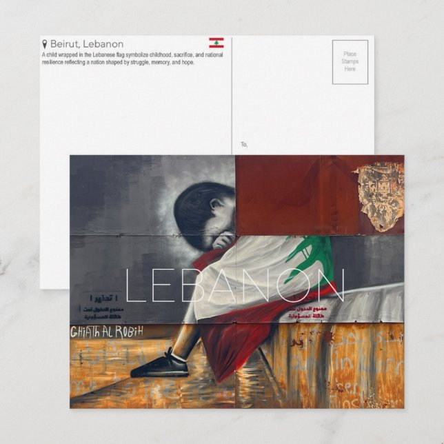 Arte de Rua em Beirute, Líbano Cartão Postal de Vi (Frente/Verso)