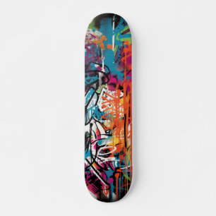 Arte de Rua em Grafite Skateboard