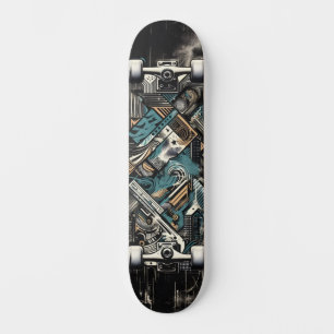 Arte de Rua em Skate Retro-Futurista 35