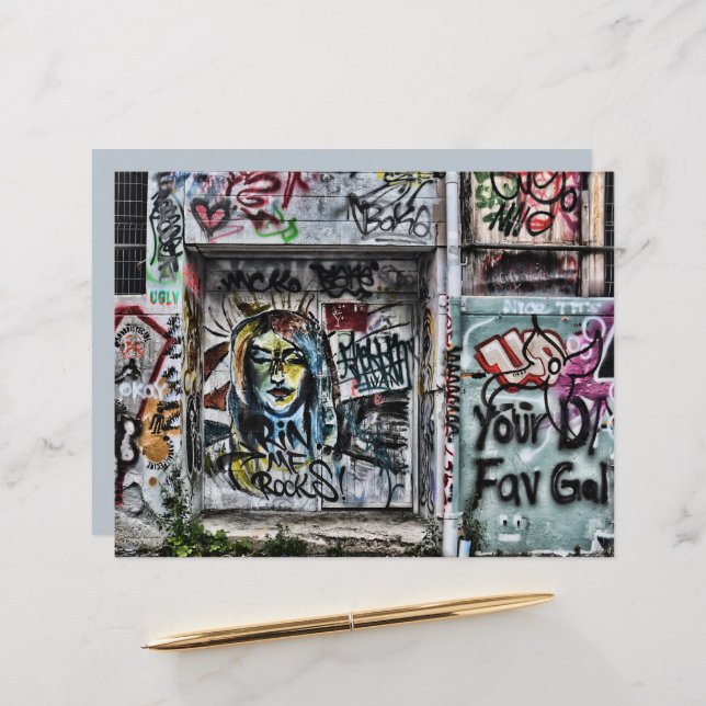 Arte de Rua Urbana Moderna Graffiti (Frente/Verso In Situ)