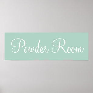Arte de Sala de Pó em Pó Verde Menta Poster Impres