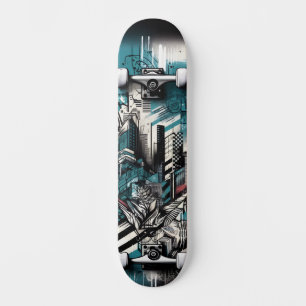 Arte de skate retro-futurista em tech street 1