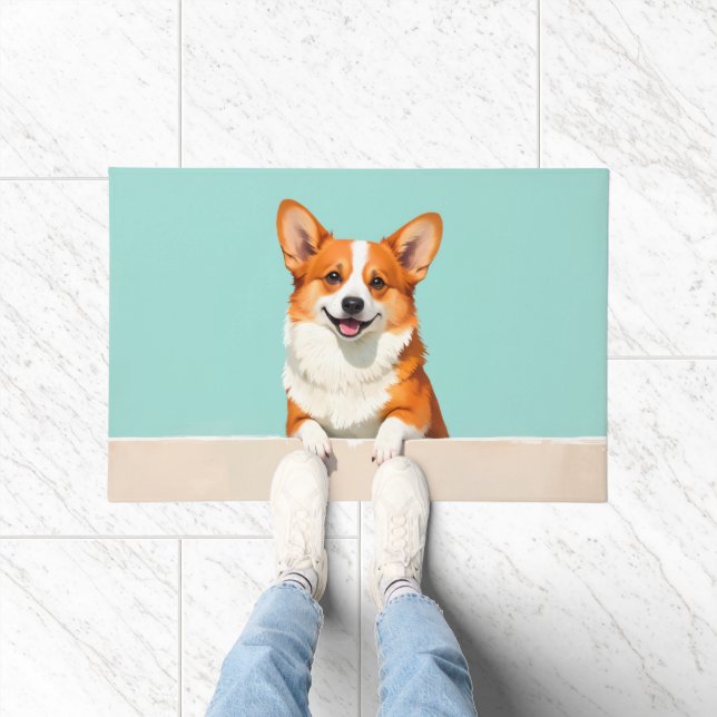 Arte de Tapete de Porta de Cachorro Corgi (Interior)