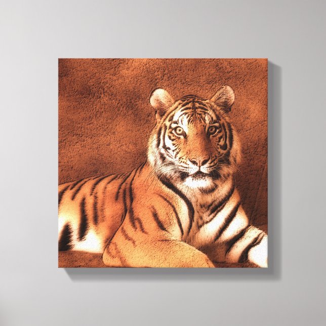 Arte de Tigre Siberiana - Canvas (Frente)