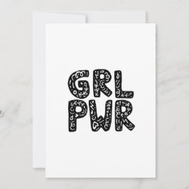 Arte de Tipografia de Energia de Rapariga GRL PWR