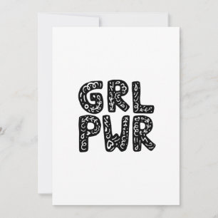 Arte de Tipografia de Energia de Rapariga GRL PWR
