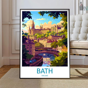 Arte de viagem de banho Impressão Parede Arte Pare